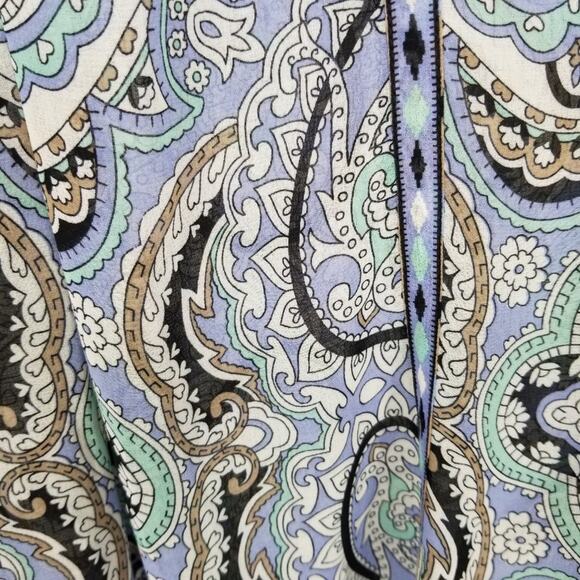 3/$25 Alice Blue Stitch Fix Paisley Peasant Blouse S  Boho Flowy Bohemian Top - Picture 7 of 10